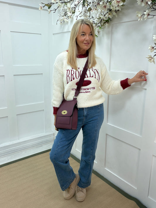 Blakey: “Brooklyn” logo knitted jumper. 2 sizes. 2 colours