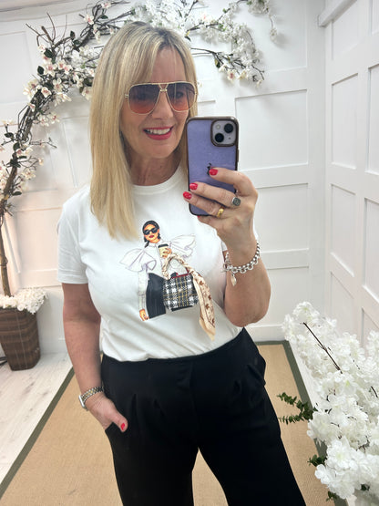 Kim: Graphic girl T shirt. 2 sizes