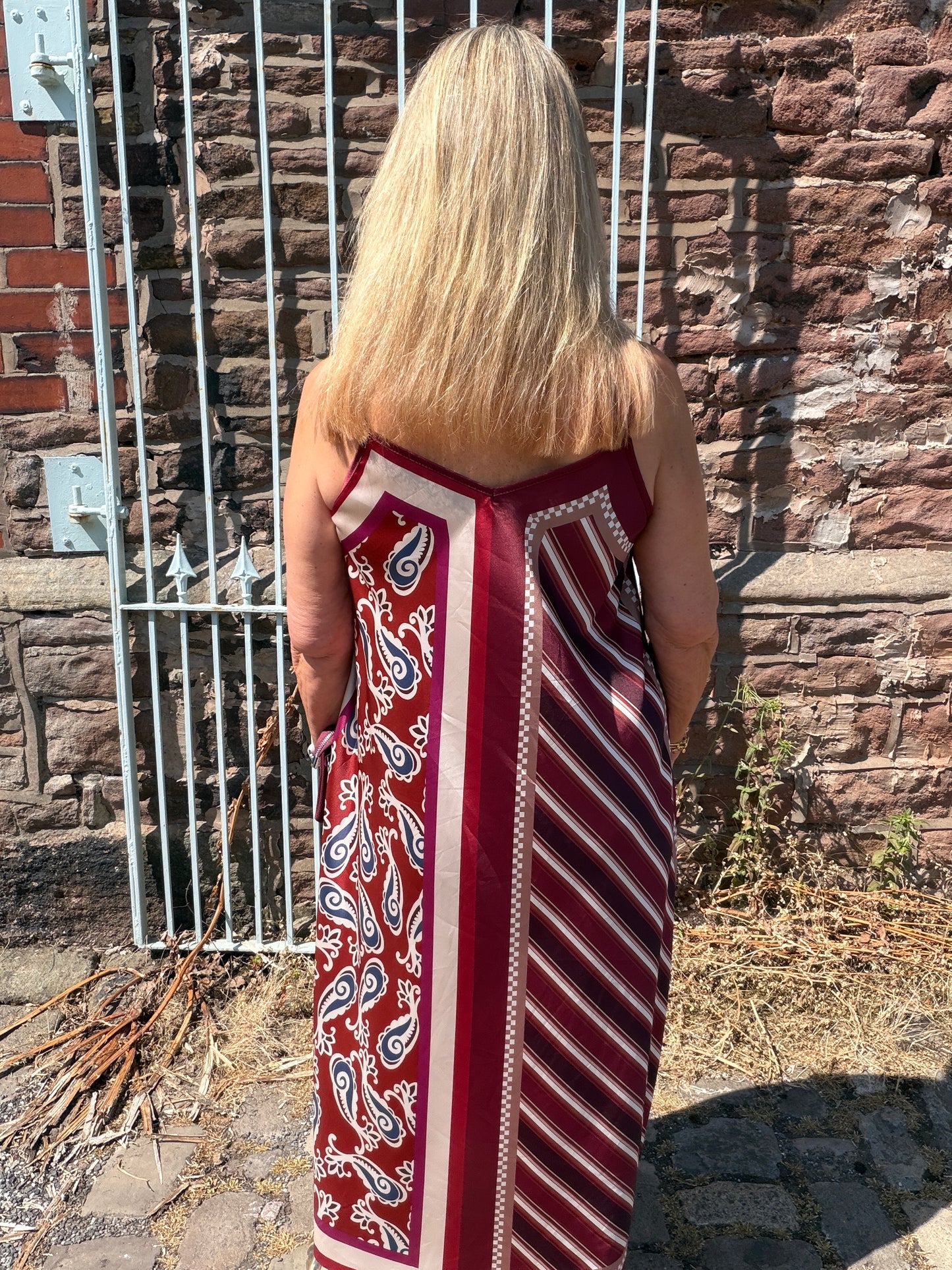 Scarlett: Silky geometric printed maxi dress. One size 10-16. 4 colours