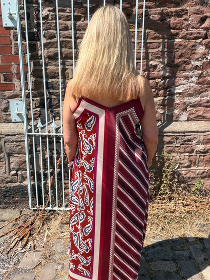 Scarlett: Silky geometric printed maxi dress. One size 10-16. 4 colours