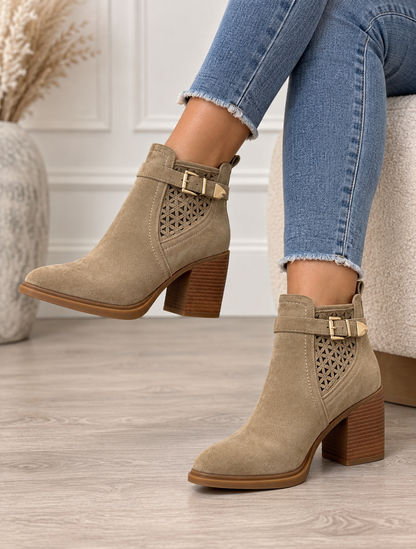 Dolly: Sand pointed western ankle boots. Sizes: 3-8