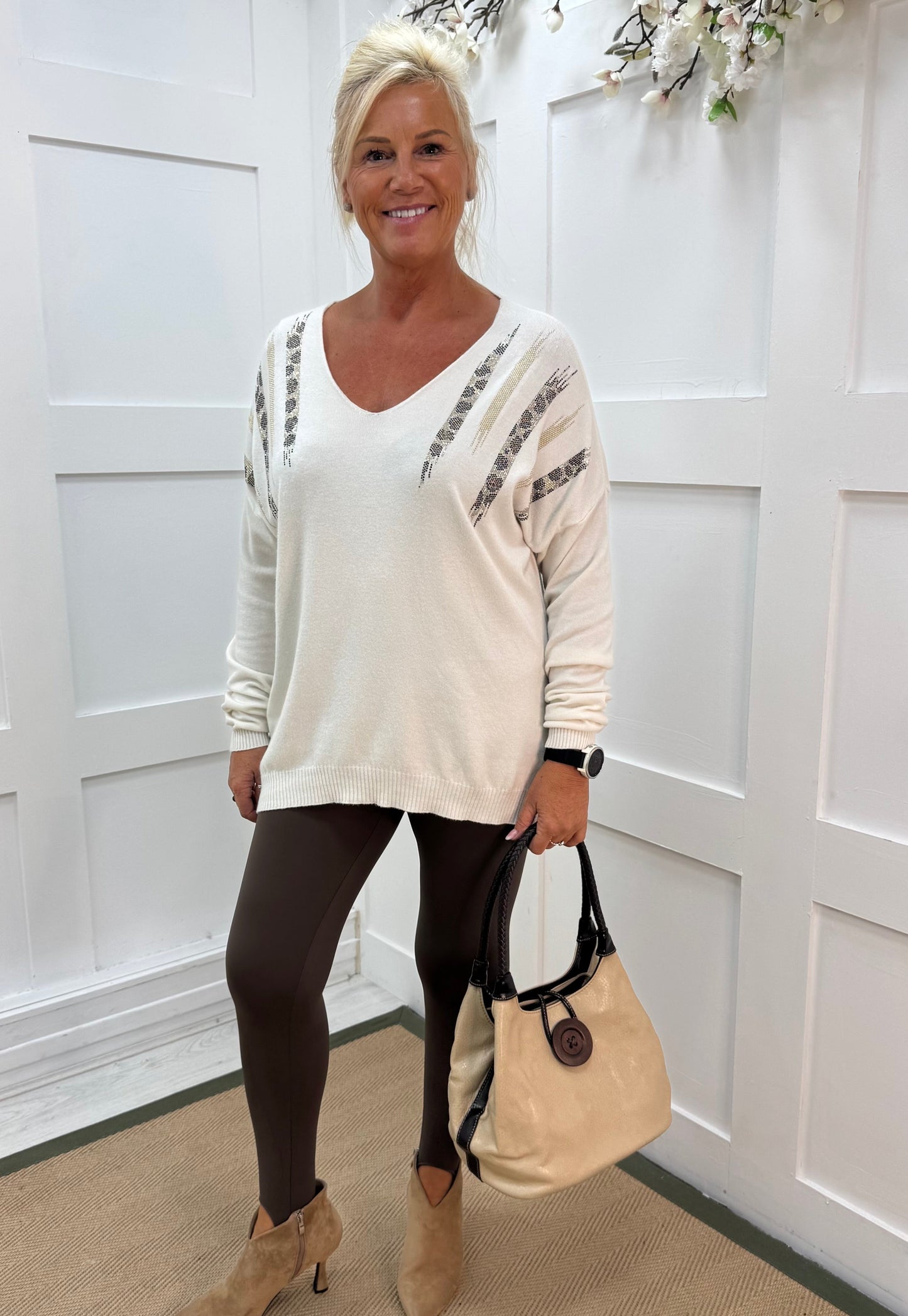 Stacey: Brown high waist energy leggings. 3 sizes