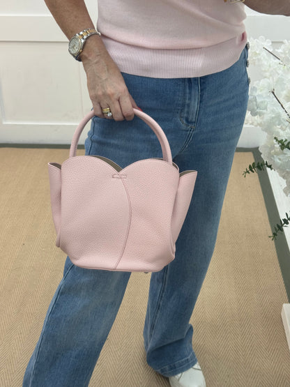 Tulip: Pink hand bag & clutch