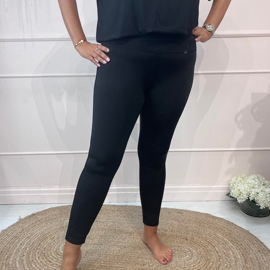 JJ: Slinky feel black high waist leggings. Sizes 8-24