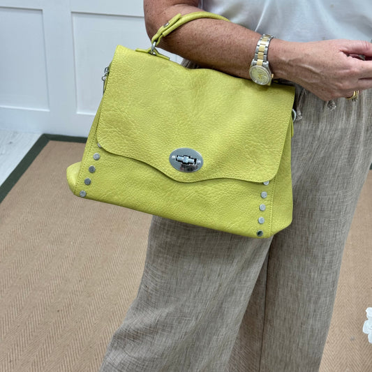Flora: Large lime studded grab bag