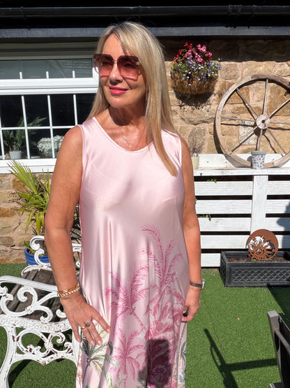 Jenna: Silky jungle print maxi dress. One size 14-18. 4 colours