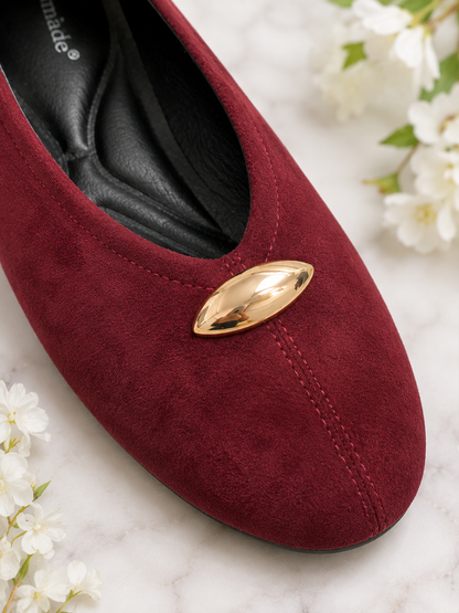 Bindi: Suede style ballet flats: Sizes: 3-8. 2 colours