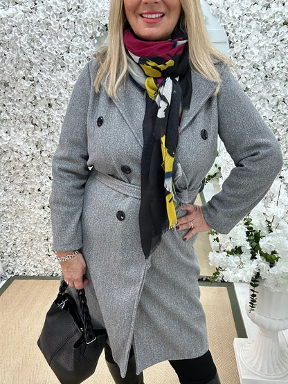 Camille: Grey trench coat . One size 10-16