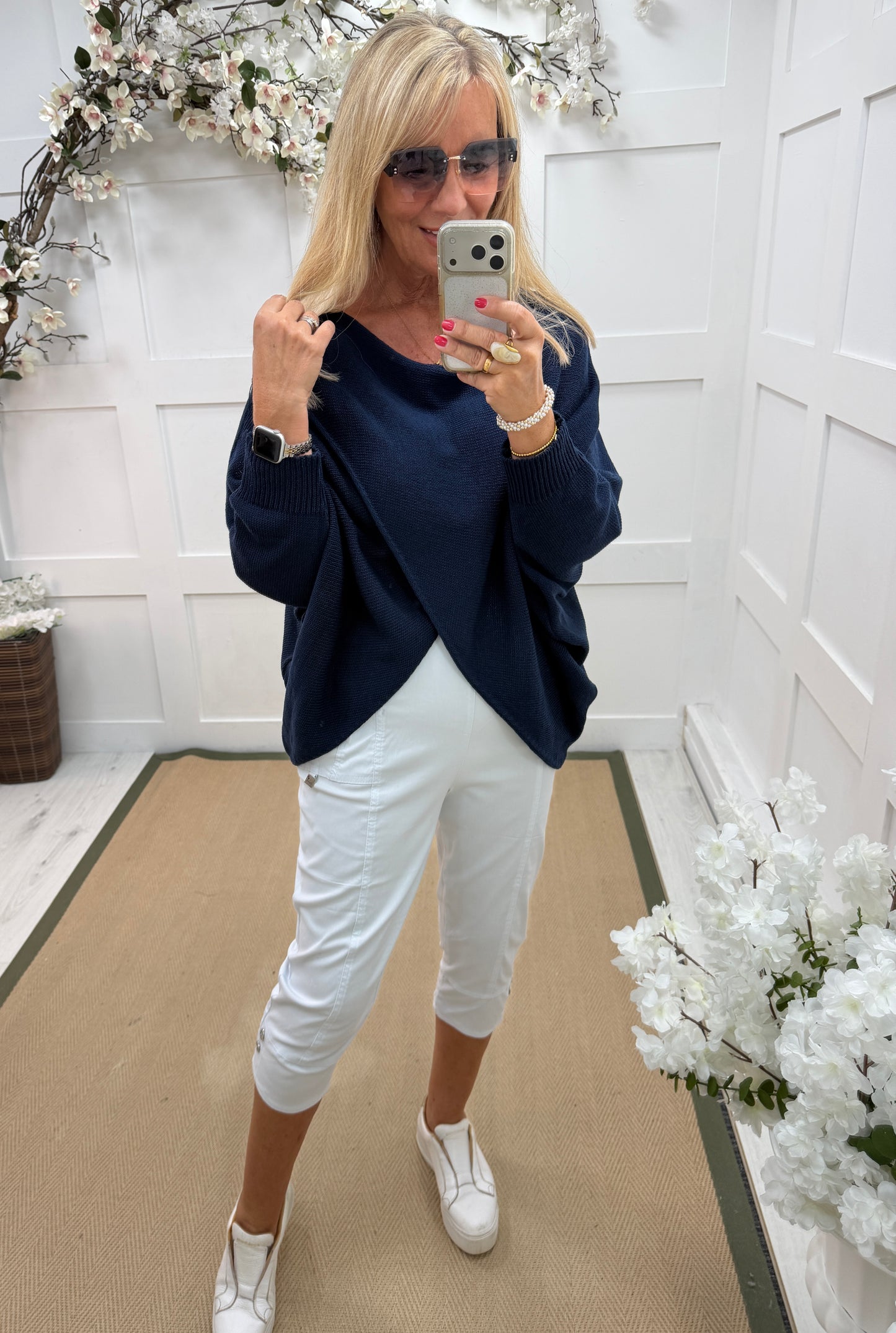 Willow: Long sleeve cotton wrap top. Free size