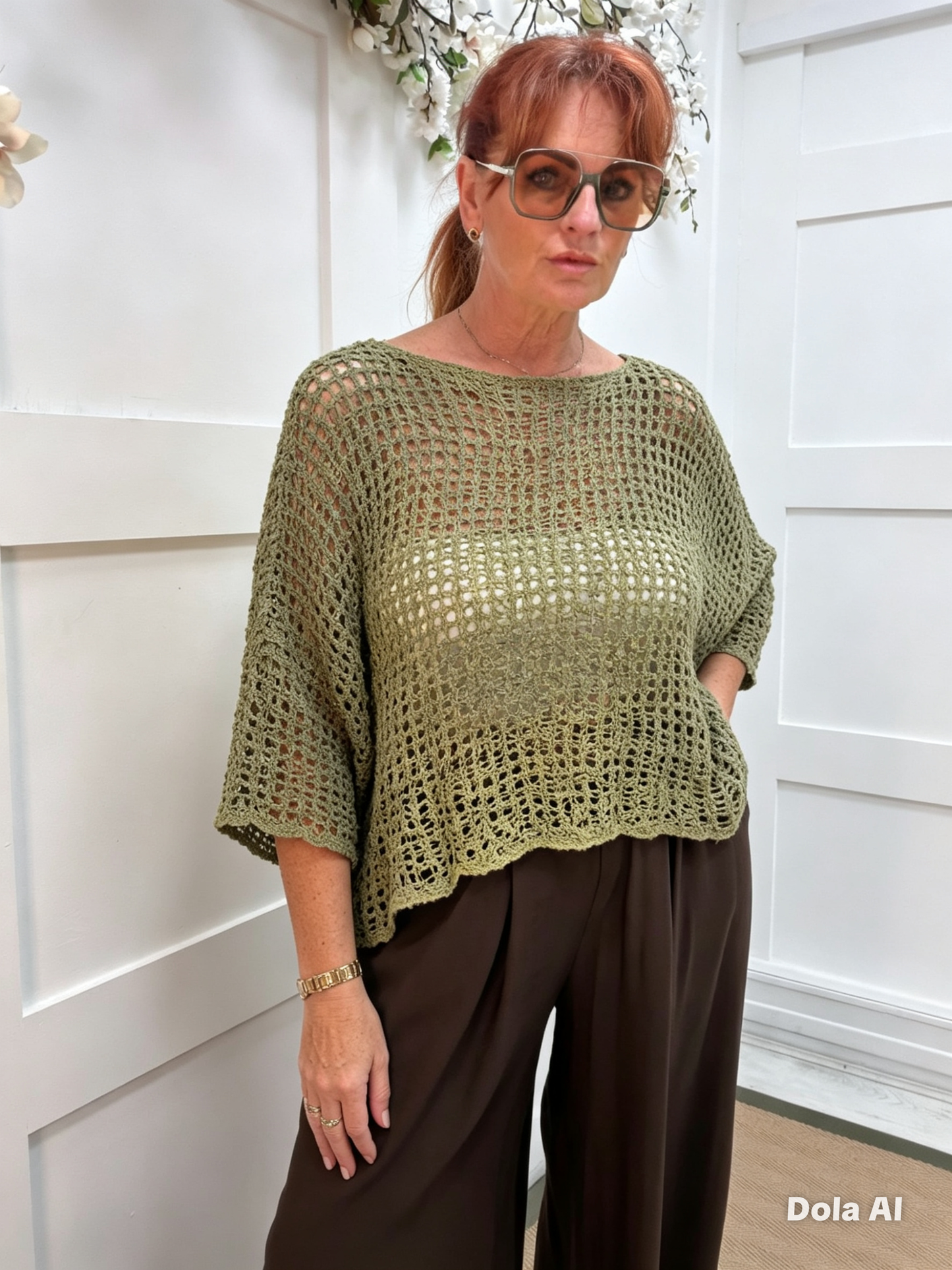 Payton: Popcorn 3/4 sleeve top. One Sz: 12-18/20. 7 colours