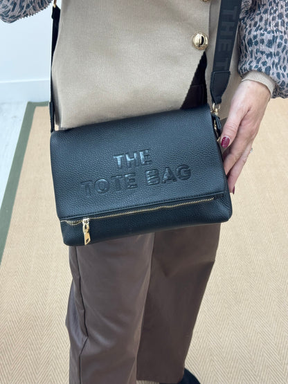 Tammy: Black cross body tote bag