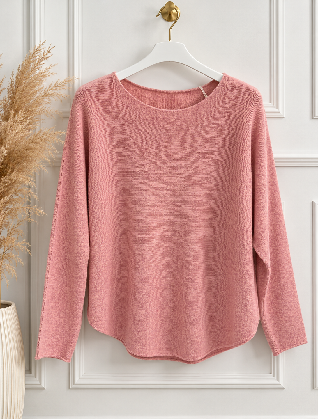 Peppa: Plain long knitted top. One size: 10-16. Various colours. BUY 2 GET 15% OFF.
