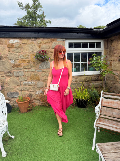 JJ: Strappy harem leg jumpsuit. One size: 10-16. 4 colours