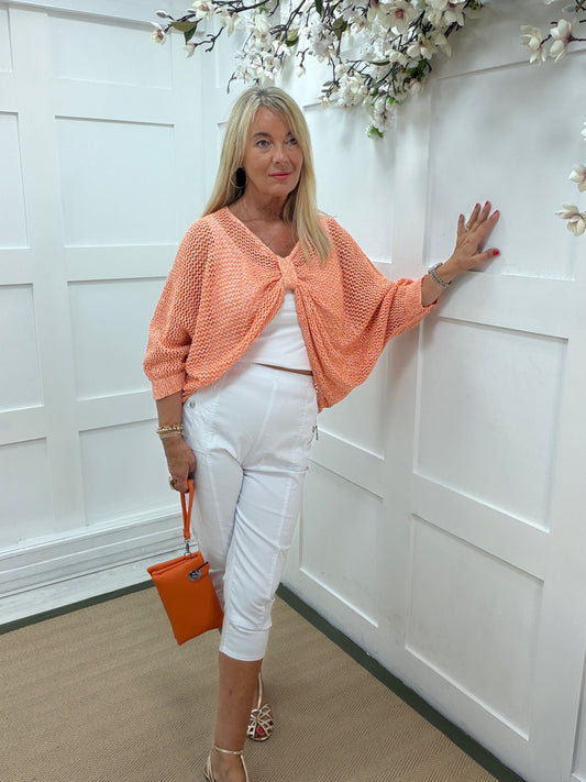 Jamie: 3 way open knit wrap top. Free size: 6 colours