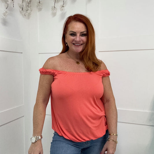 Ella: Elasticated bubble hem vest top. One size 12-22