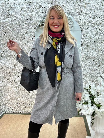 Camille: Grey trench coat . One size 10-16