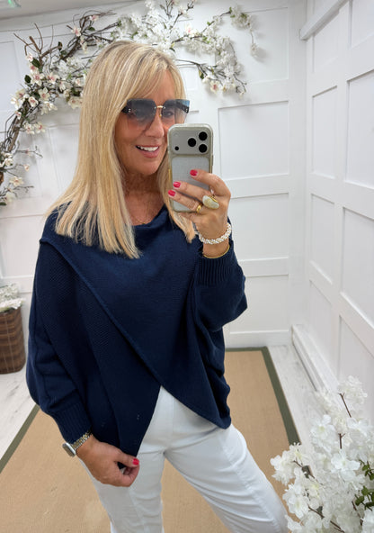 Willow: Long sleeve cotton wrap top. Free size