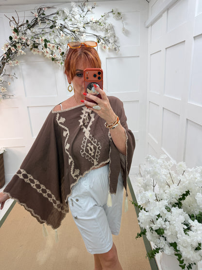 Kayleigh: Two-way patterned kaftan. Free size. 2 colours
