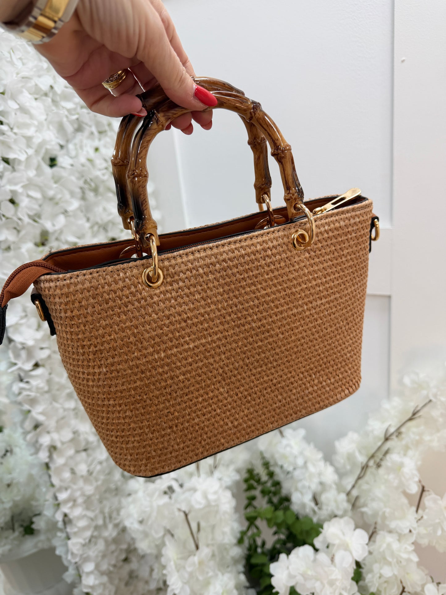 Tara: Small top handle grab bag. 3 colours