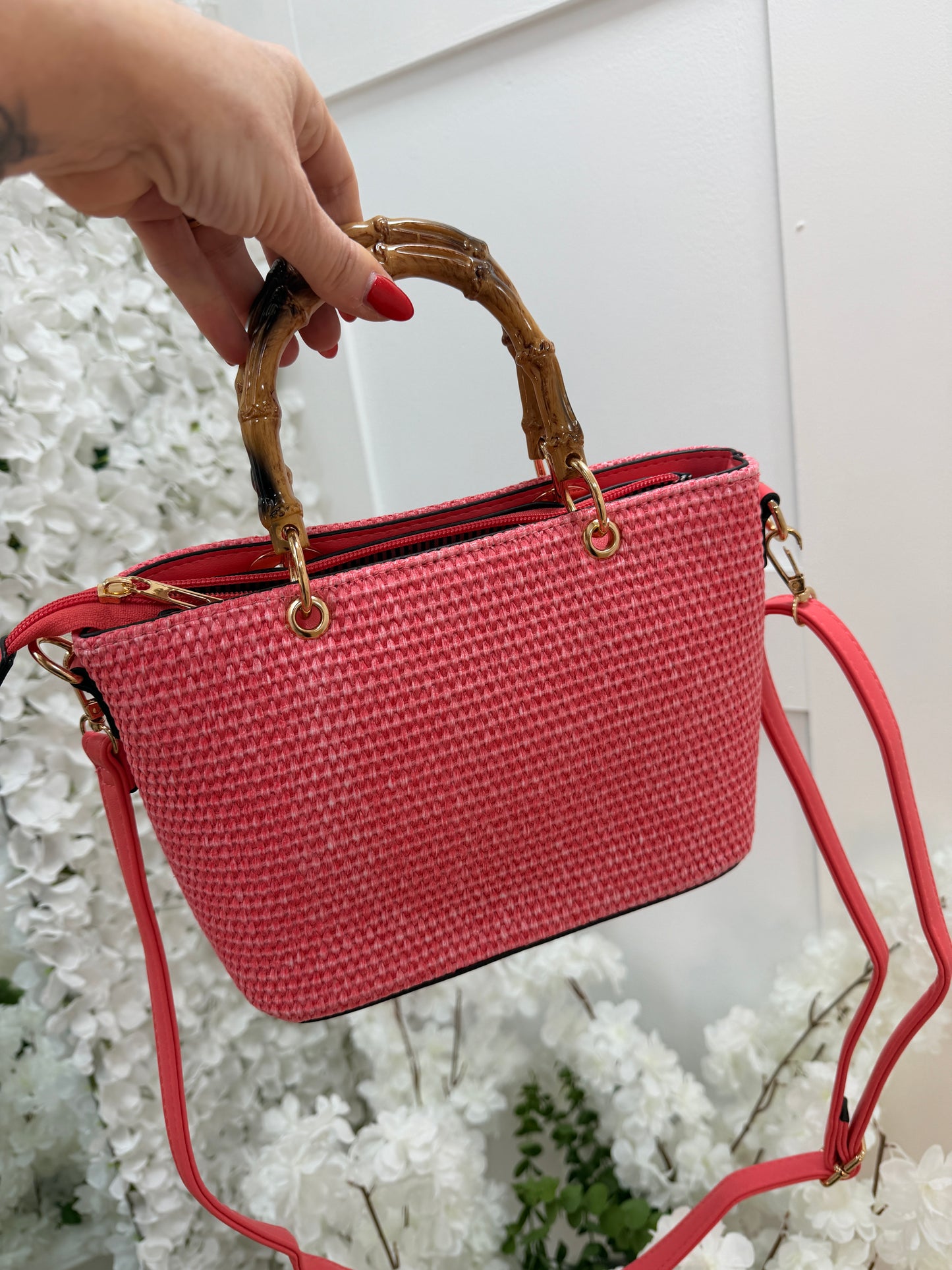 Tara: Small top handle grab bag. 3 colours