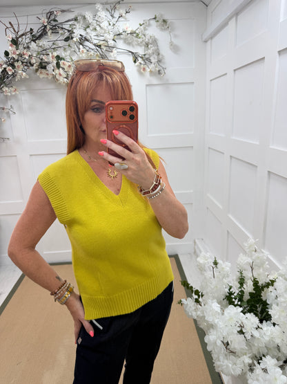 Tara: Soft knit V-neck tank top. One size 10-16. 4 colours