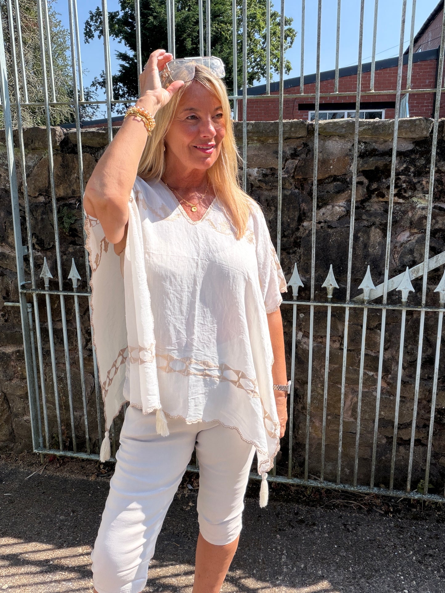 Kayleigh: Two-way patterned kaftan. Free size. 2 colours