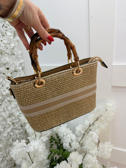 Tara: Small top handle grab bag. 3 colours