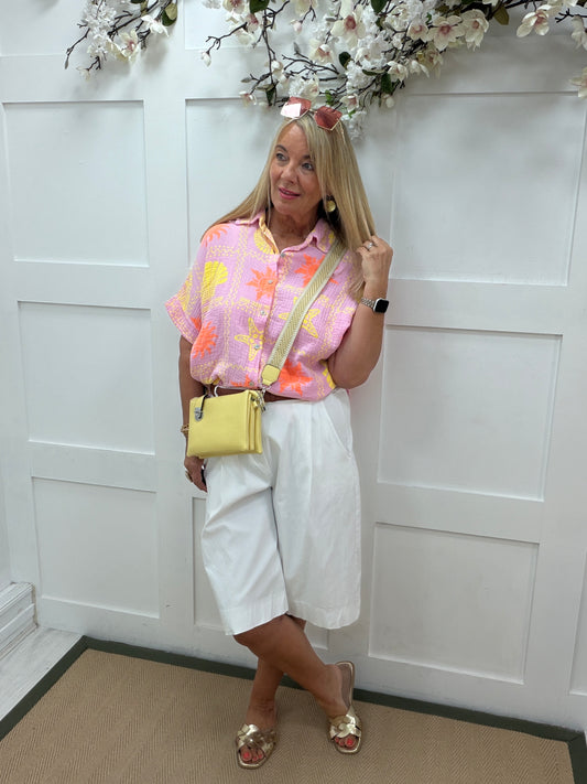 Suzie: Sea life cheese cloth shirt. One size: 12-18. 2 colours
