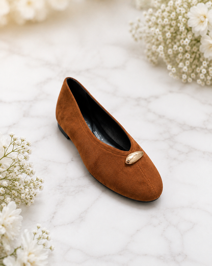 Bindi: Suede style ballet flats: Sizes: 3-8. 2 colours