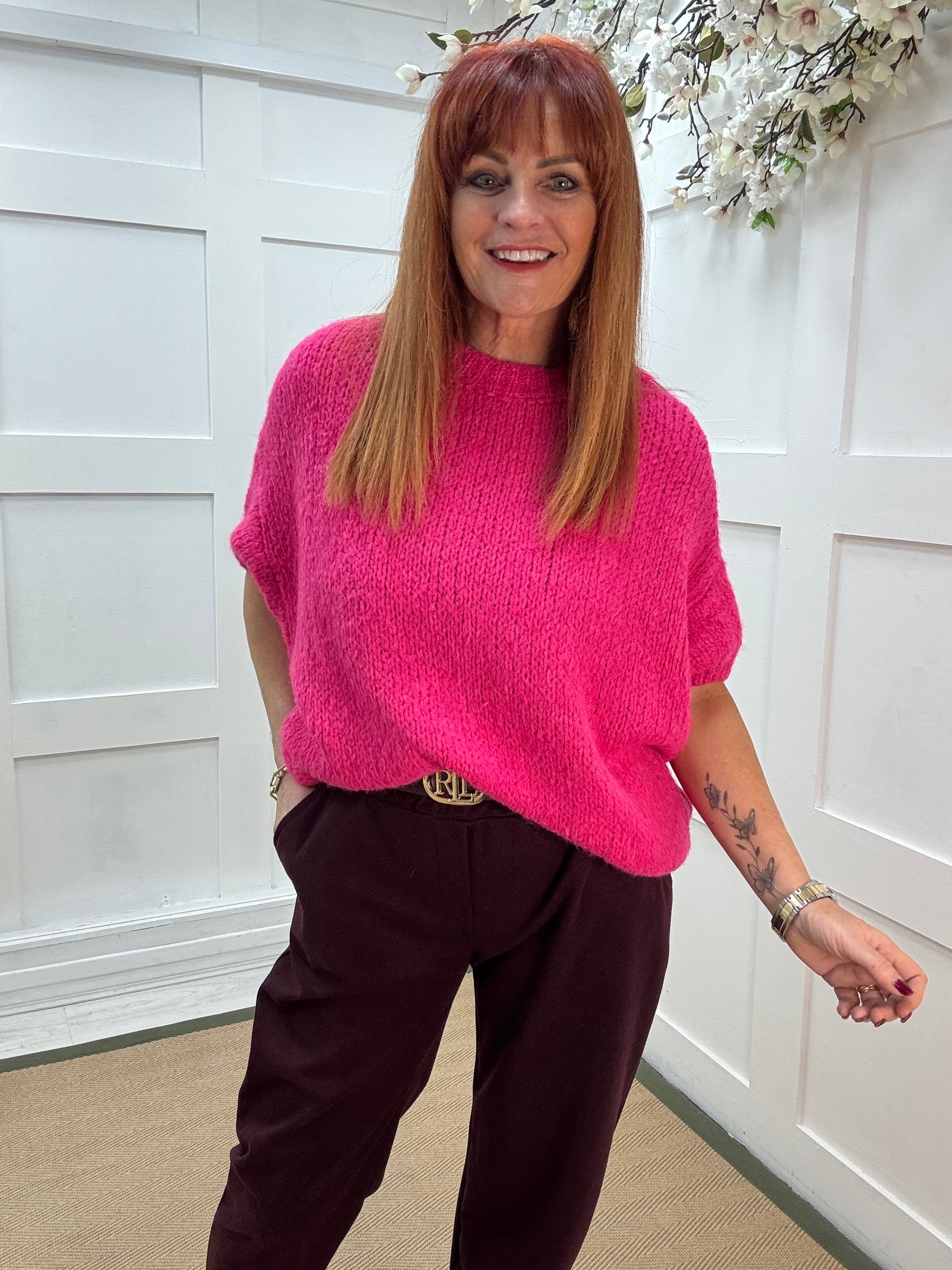 Emma: Neon pink slouchy One size 12-18/20 – Mulberry Moon