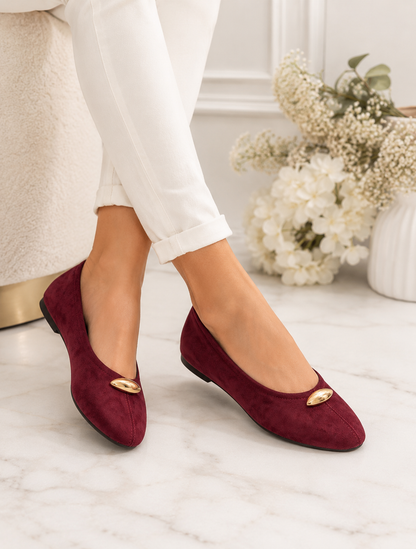 Bindi: Suede style ballet flats: Sizes: 3-8. 2 colours