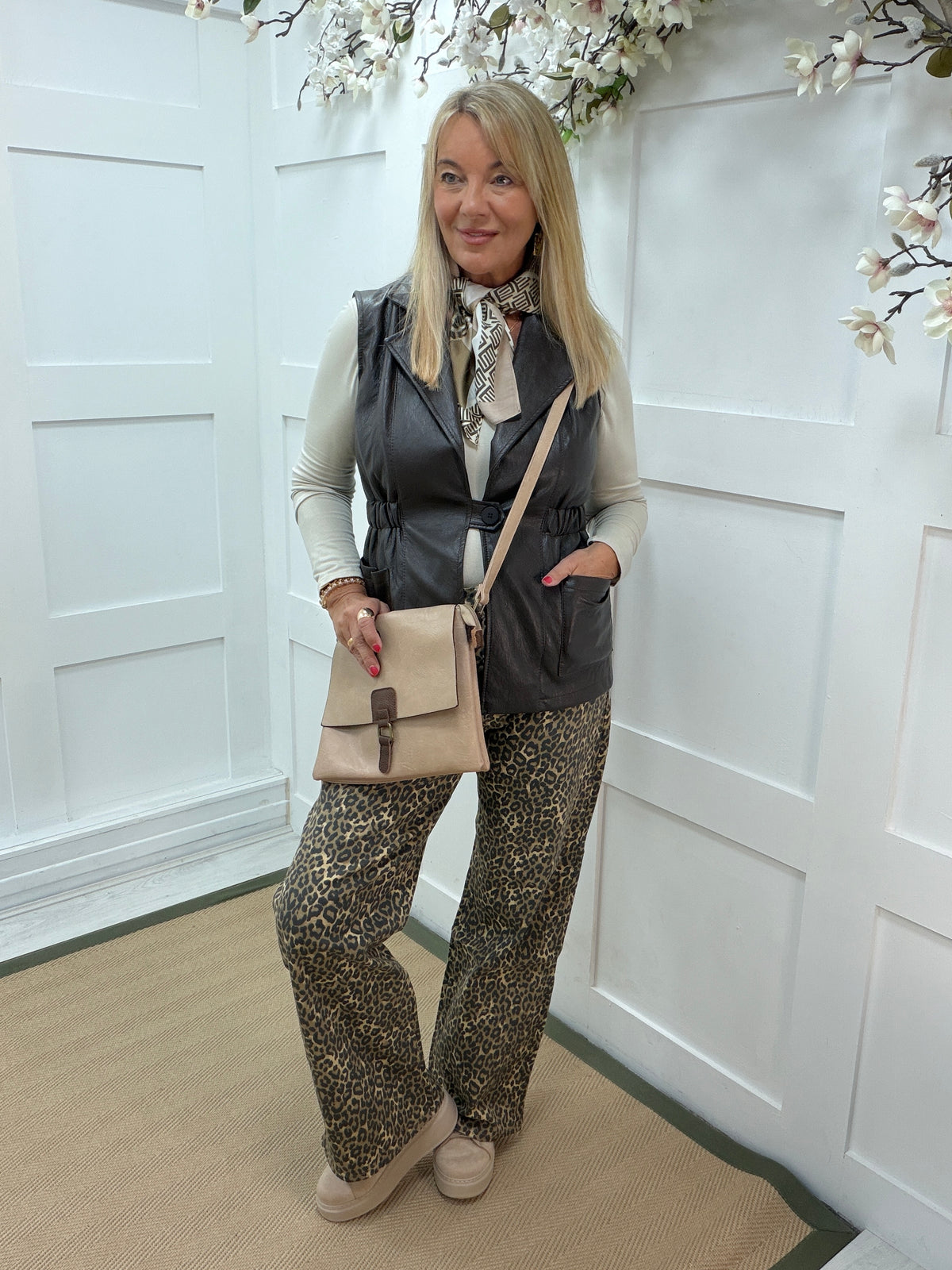 Drew: Faux leather waistcoat. One size: 12-16. 2 colours