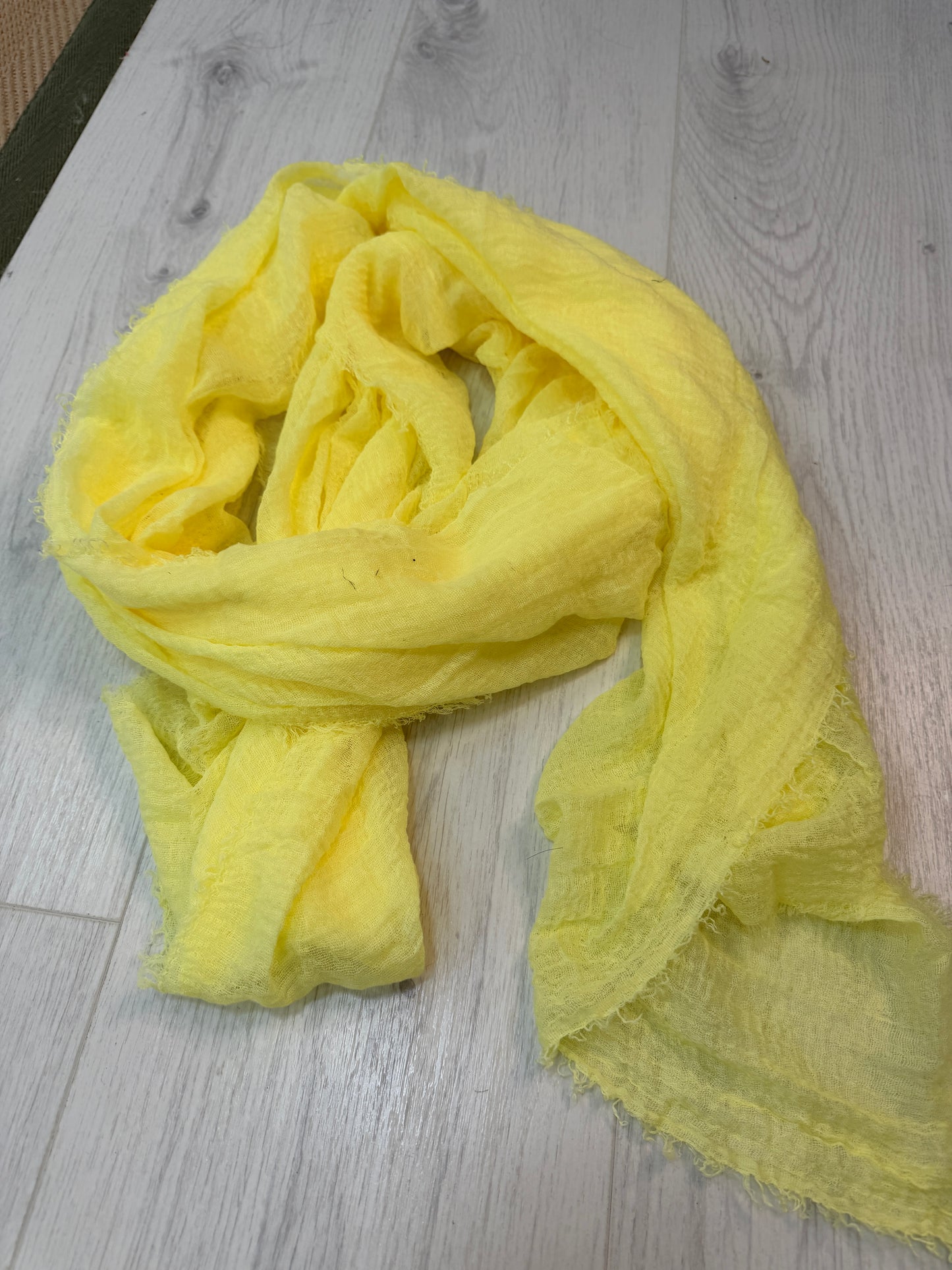 Tula: Long frayed raw edge scarf. Various colours