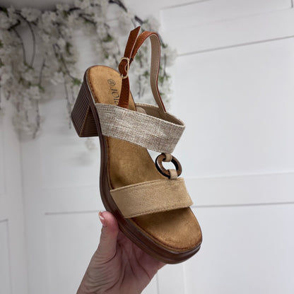Bindi: Double strap fabric sandals: Sizes: 3-8