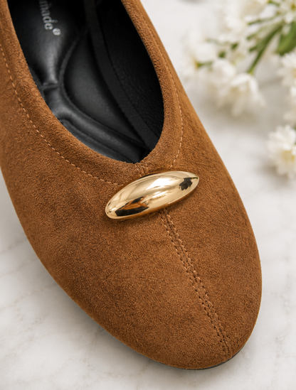Bindi: Suede style ballet flats: Sizes: 3-8. 2 colours