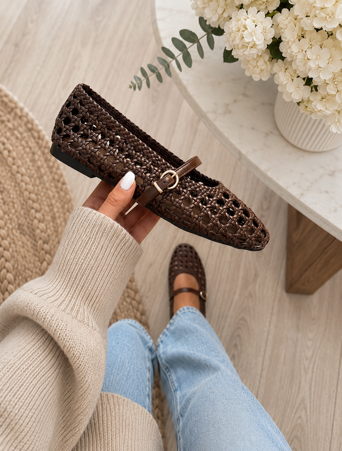 Lottie: Mesh Mary Jane ballet flats: Sizes: 3-8. 2 colours