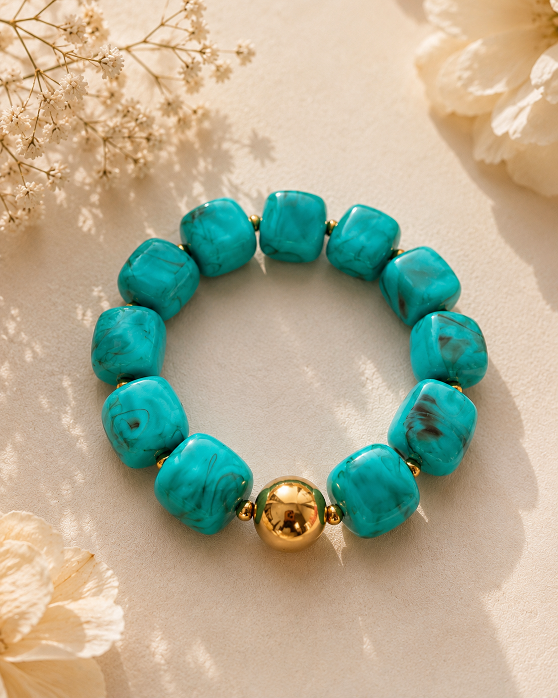 Shana: Chunky 18K gold plated acrylic bangles. 4 colours