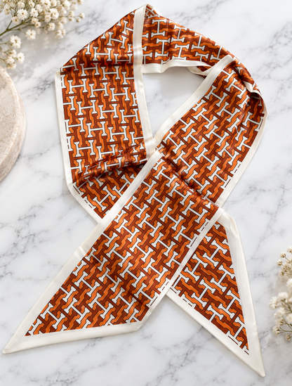 Harley: Designer inspired print silky neck scarf