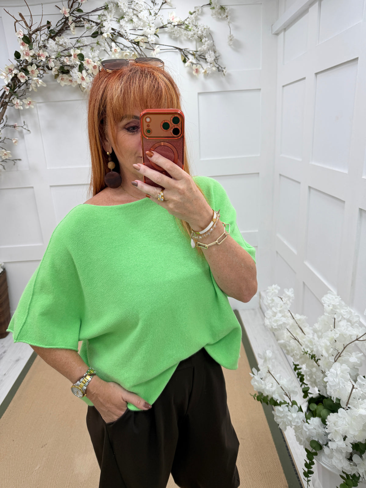 Carrie: Short knitted top. One size: 12-18/20. Various colours