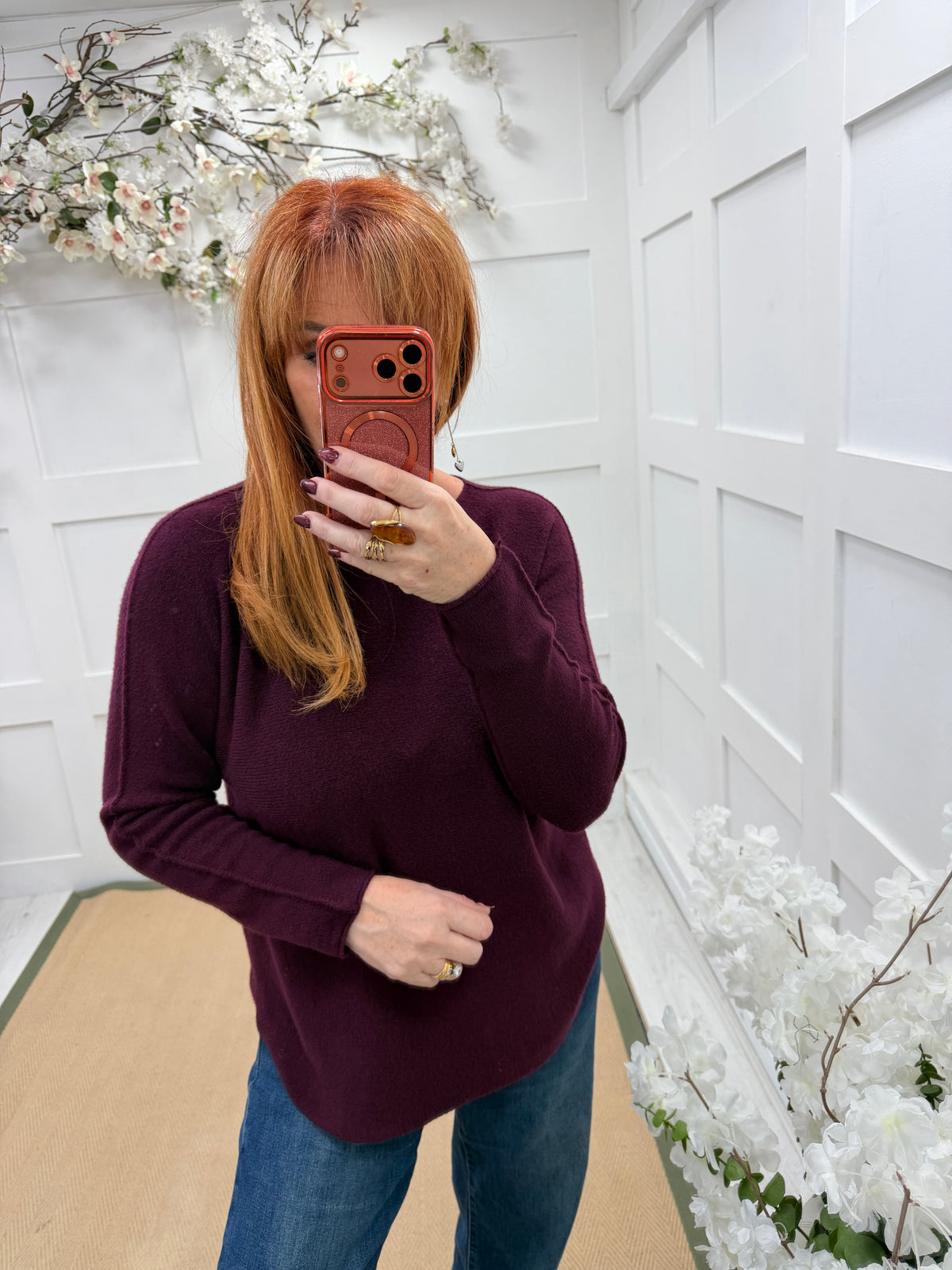 Peppa: Plain long knitted top. One size: 10-16. Various colours. BUY 2 GET 15% OFF.