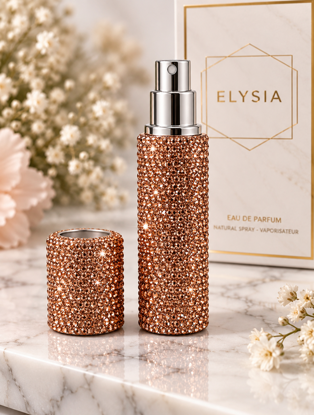 Crystal refillable perfume atomiser-10ml. Various colours
