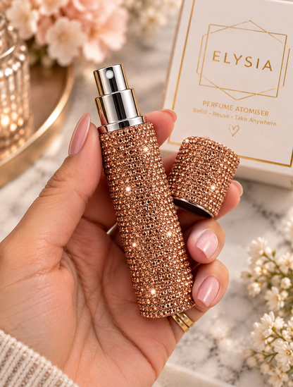 Crystal refillable perfume atomiser-10ml. Various colours