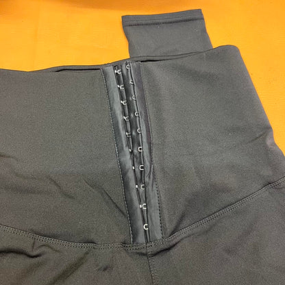 Tina: Black high waist tummy tuck leggings. Sizes 16-24