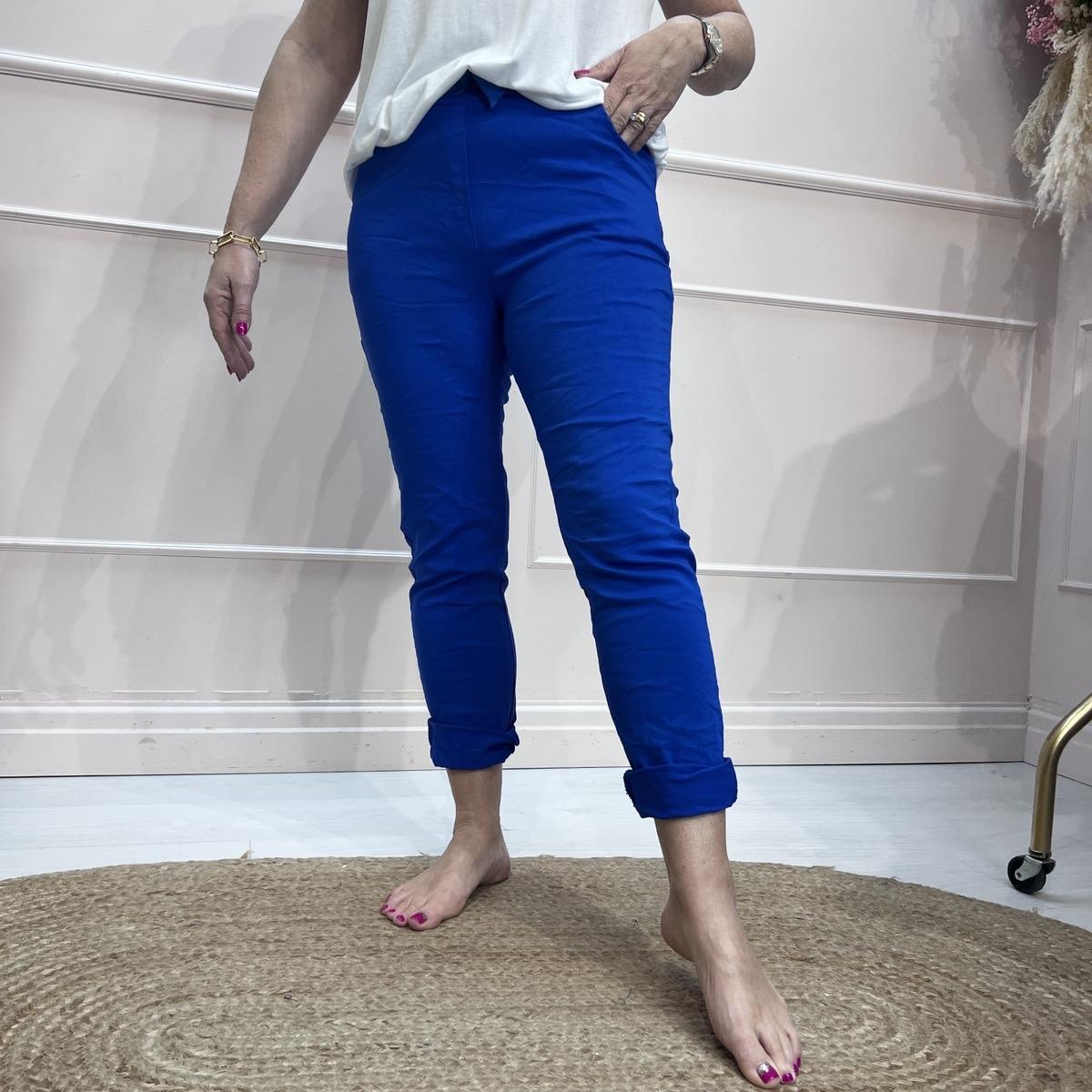 Marnie: Stretchy magic trousers with rear pockets. 3 Sizes 10-22