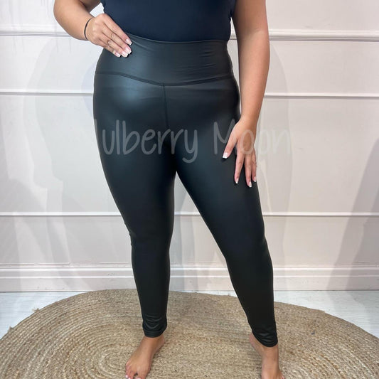 Erin: Luxury faux leather leggings. Sizes 10-22